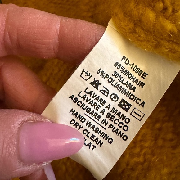 Alpha massimo rebecchi mustard yellow cardigan M - Picture 5 of 9